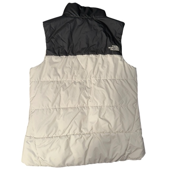 The North Face black & white puffer vest with yin yang patch. Women’s small - Picture 2 of 7